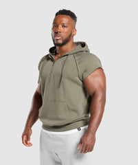 Legacy 1/4 Zip Cap Sleeve Hoodie - Base Green