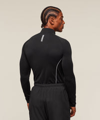 Clean Contour Seamless 1/4 Zip - Black/White
