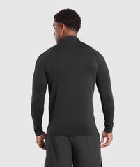 Apex Seamless 1/4 Zip - Black/Dark Grey