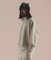 Rest Day Sweats 1/4 Zip - Pebble Grey