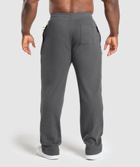 Waffle Straight Leg Joggers - Onyx Grey