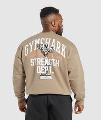 Trophy Graphic Crew - Cement Brown