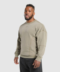 Heritage Washed Crew - Utility Green