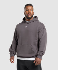 Strength Department Animal Oversized Hoodie - Greyed Purple