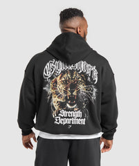 Strength Department Animal Oversized Hoodie - Black
