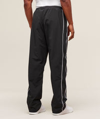 Retro Crinkle Track Pants - Black