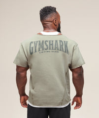 Heritage Washed Rag Top - Stone Grey