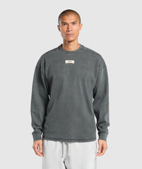 Heavyweight Rib Crew - Asphalt Grey