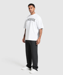 Waffle Straight Leg Joggers - Black