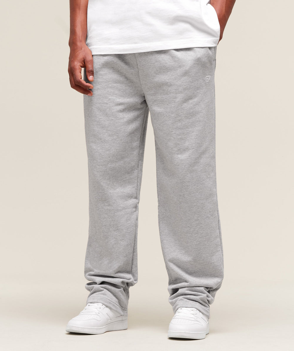 Rest Day Essentials Straight Leg Joggers - Light Grey Marl