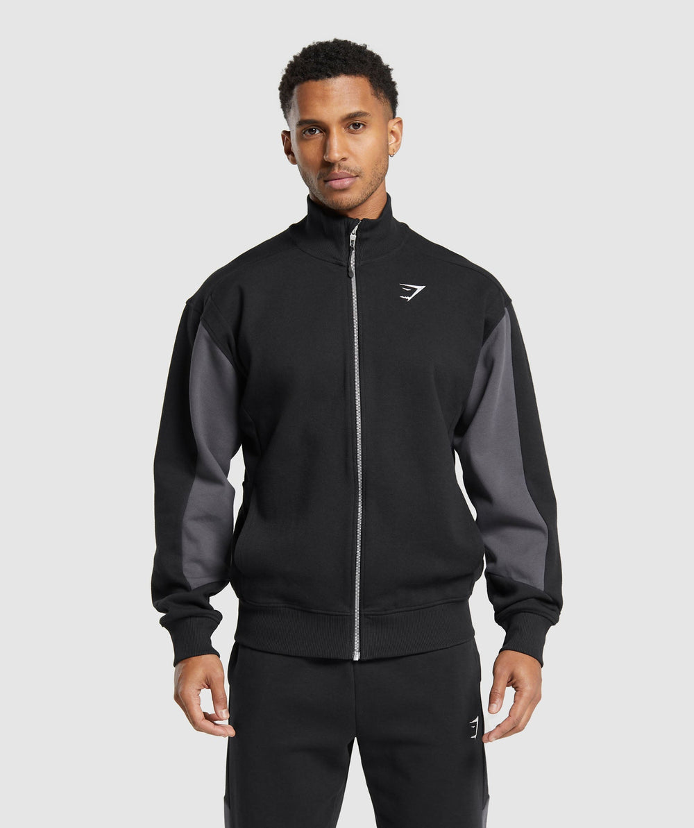 Pique Track Jacket - Black/Onyx Grey