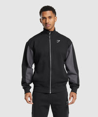 Pique Track Jacket - Black/Onyx Grey
