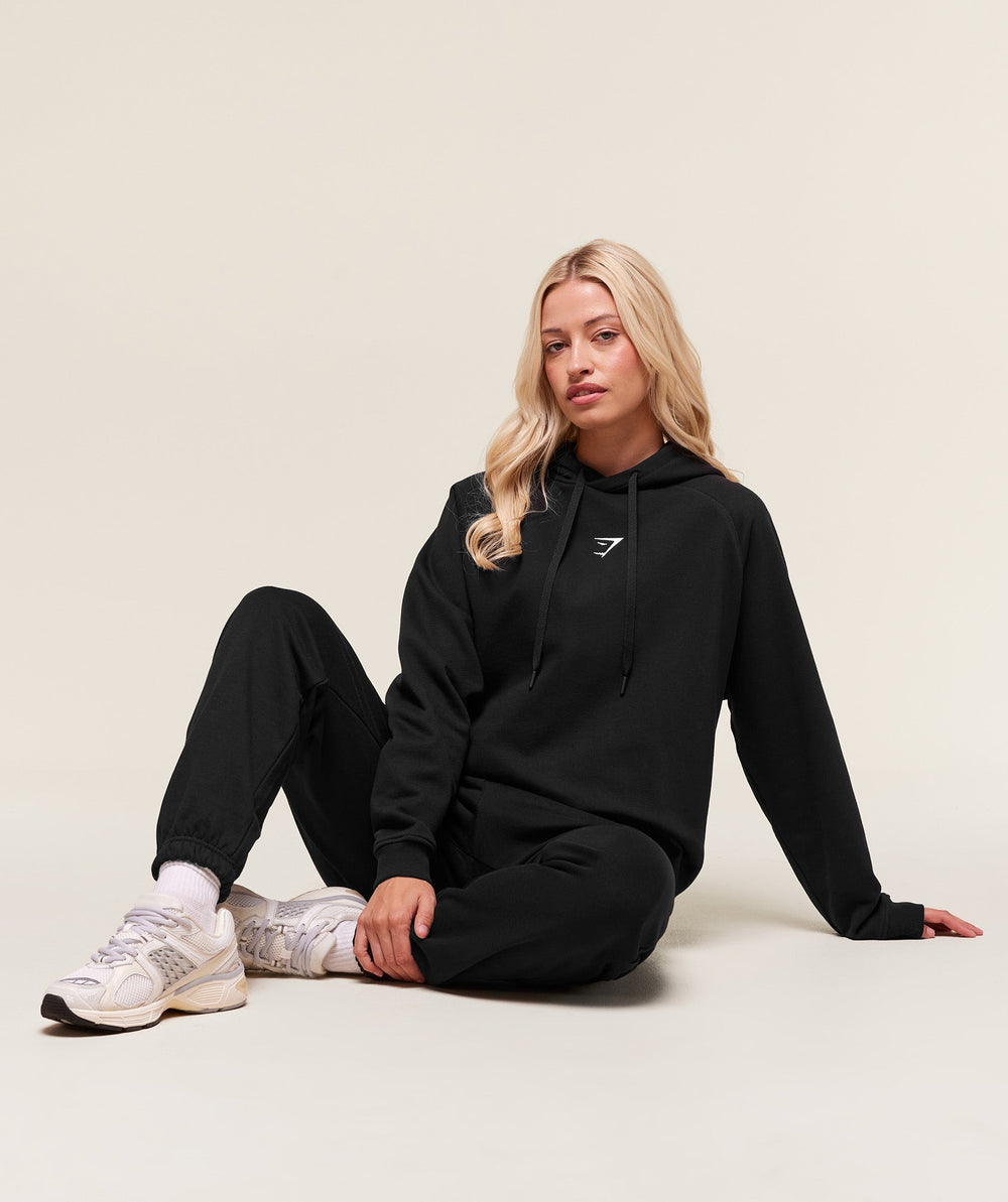 Training Oversized Fleece Hoodie - Black