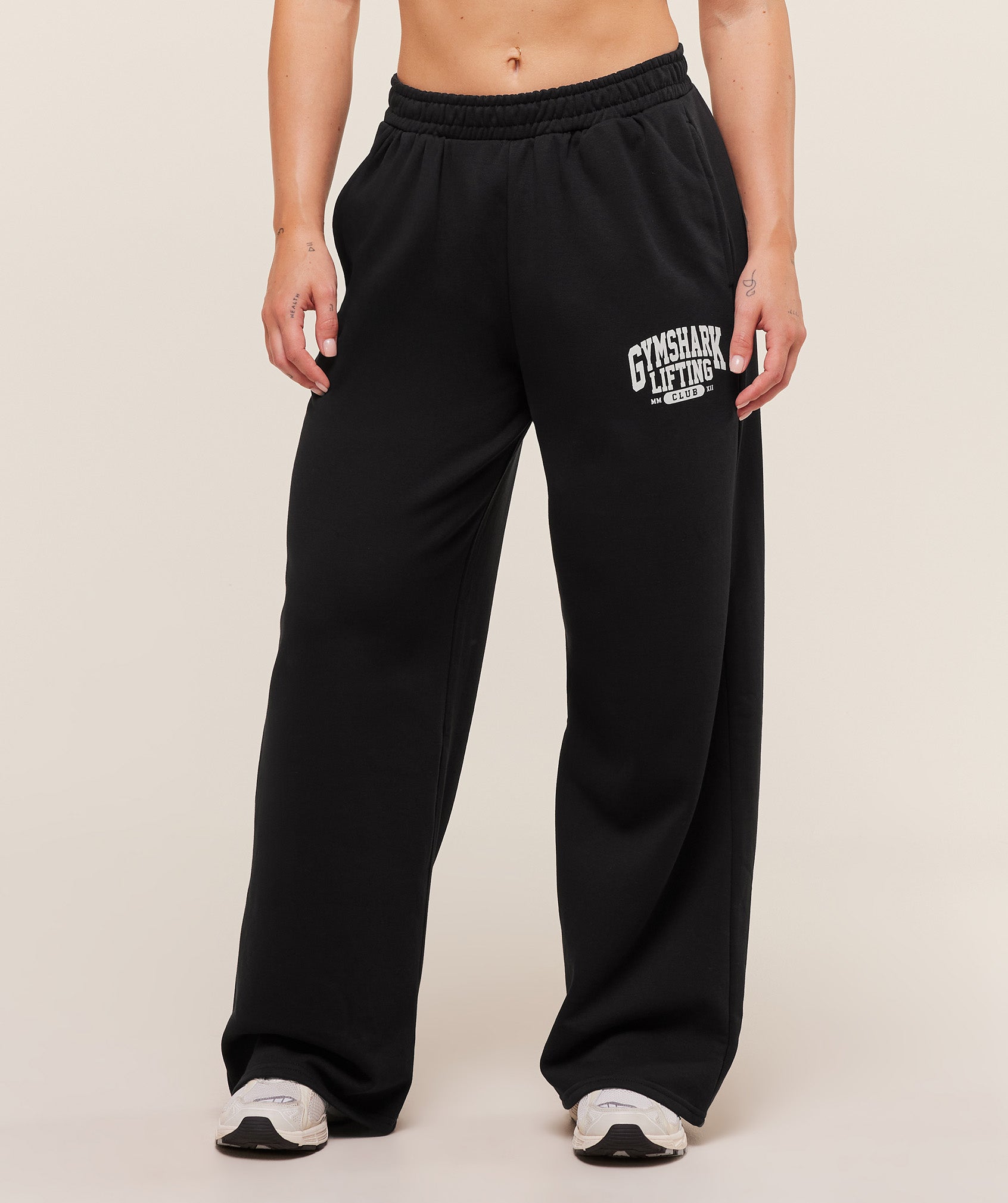 Lifting Club Graphic Straight Leg Joggers - Black