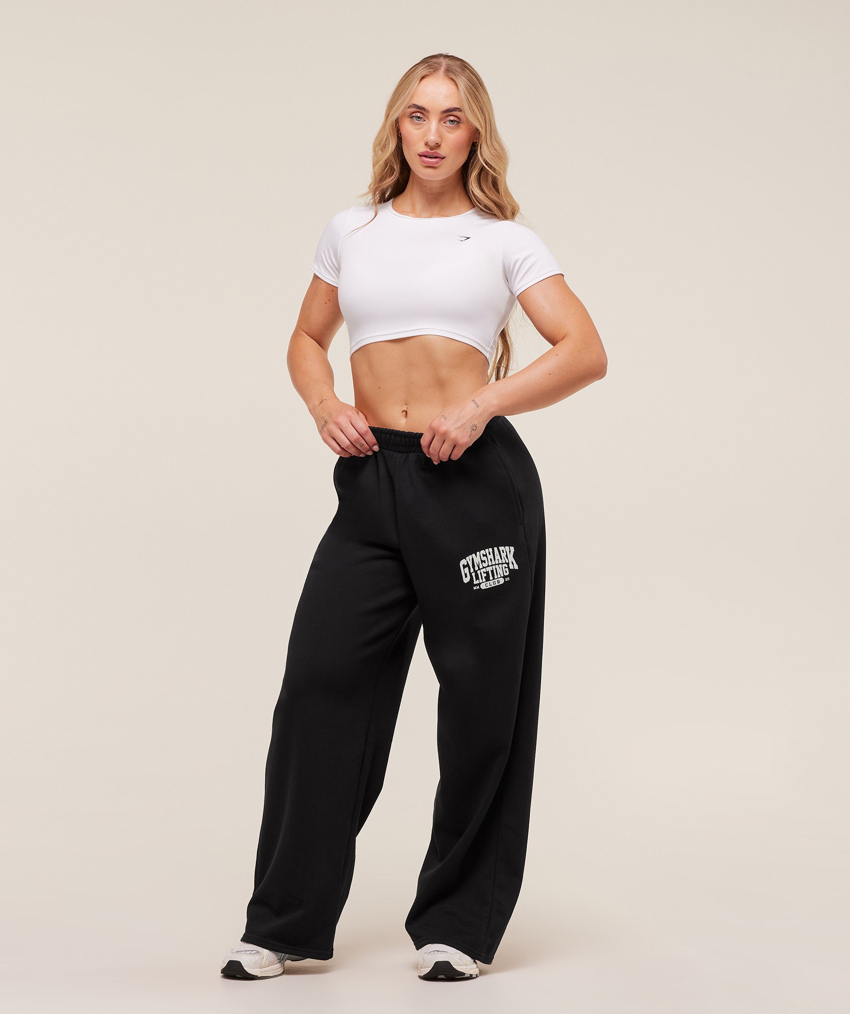 Lifting Club Graphic Straight Leg Joggers - Black