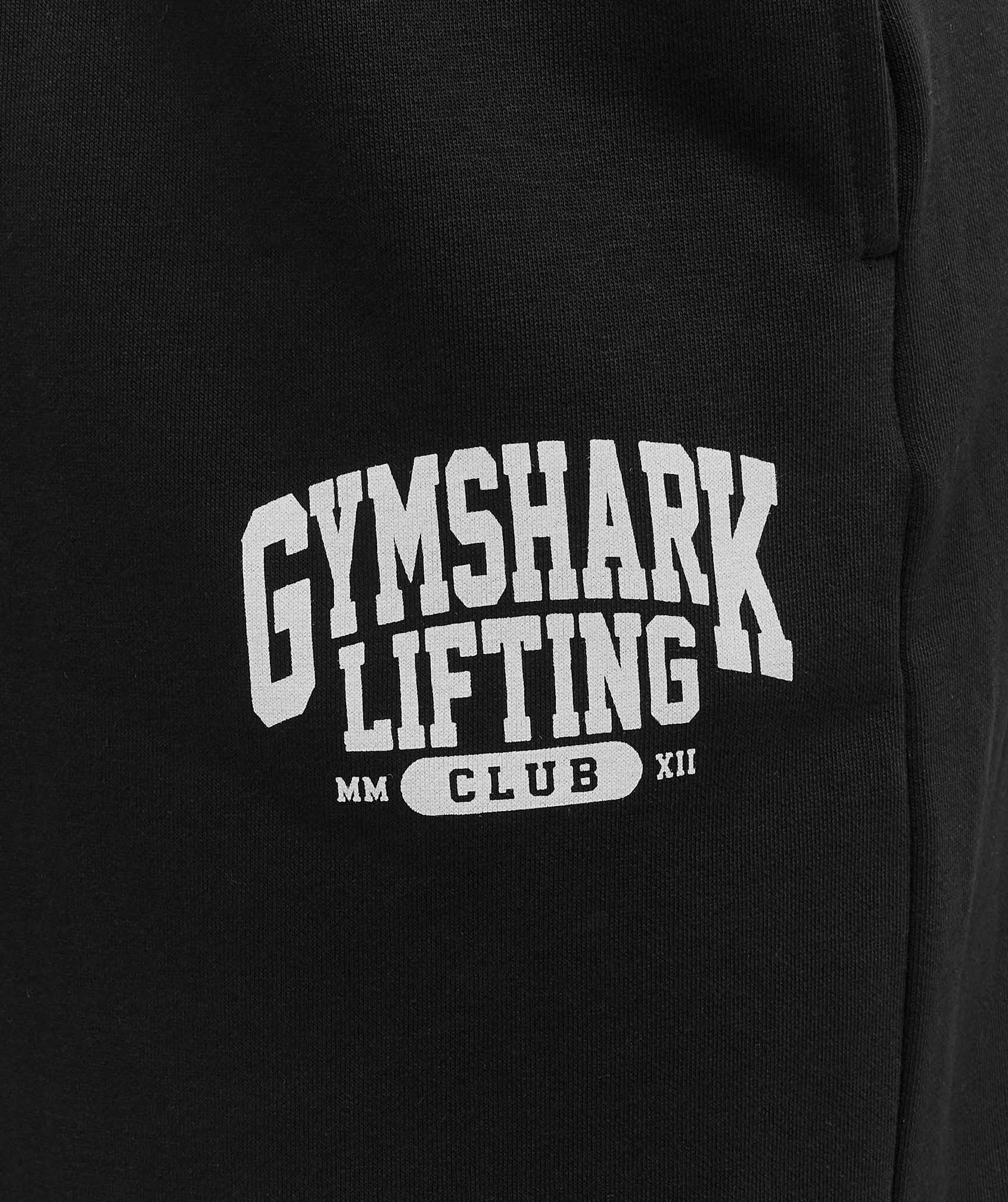 Lifting Club Graphic Straight Leg Joggers - Black