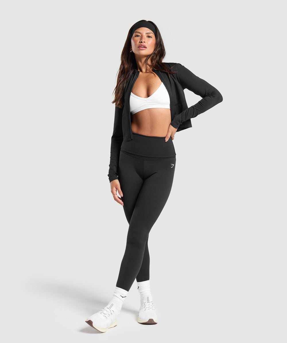 Everyday Seamless Zip Tracktop - Black