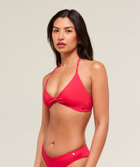 Twist Front Bikini Top - Carmine Red