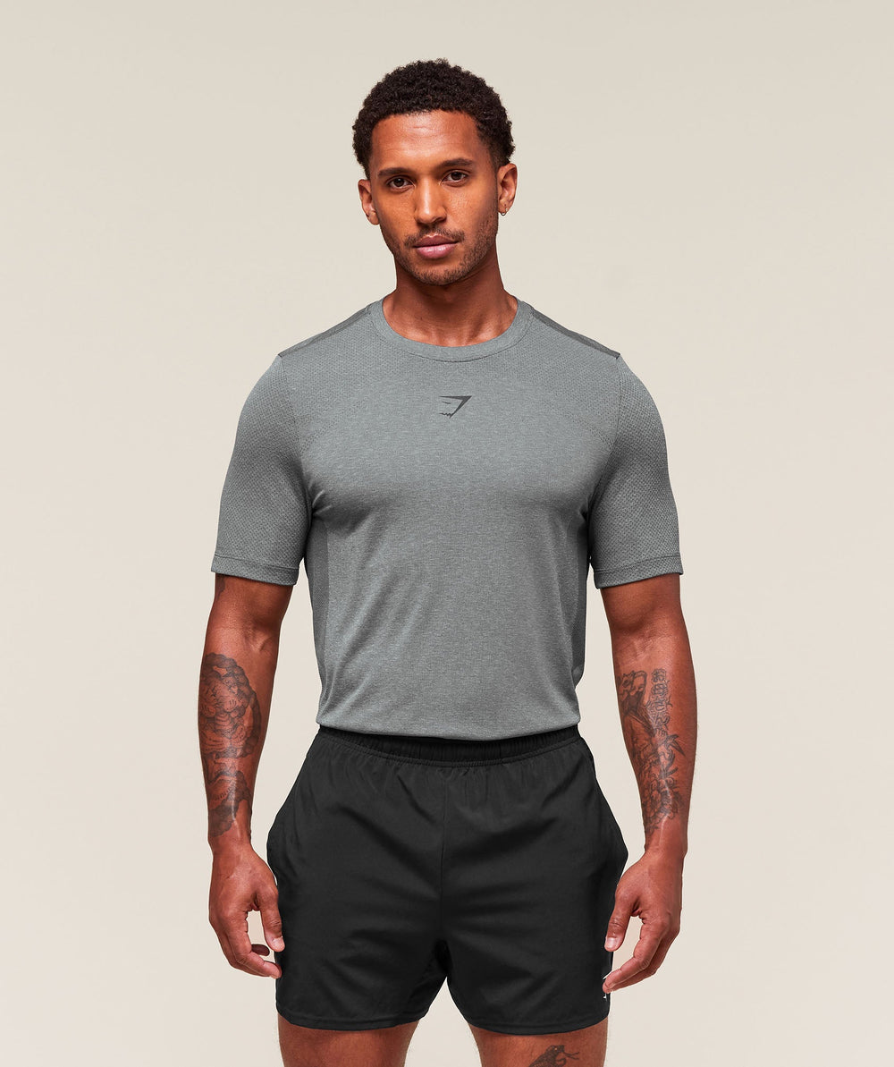Lightweight Seamless T-Shirt - Light Grey/Smokey Grey