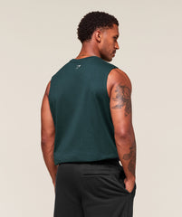 Worn Graphic Tank - Deep Petrol Blue