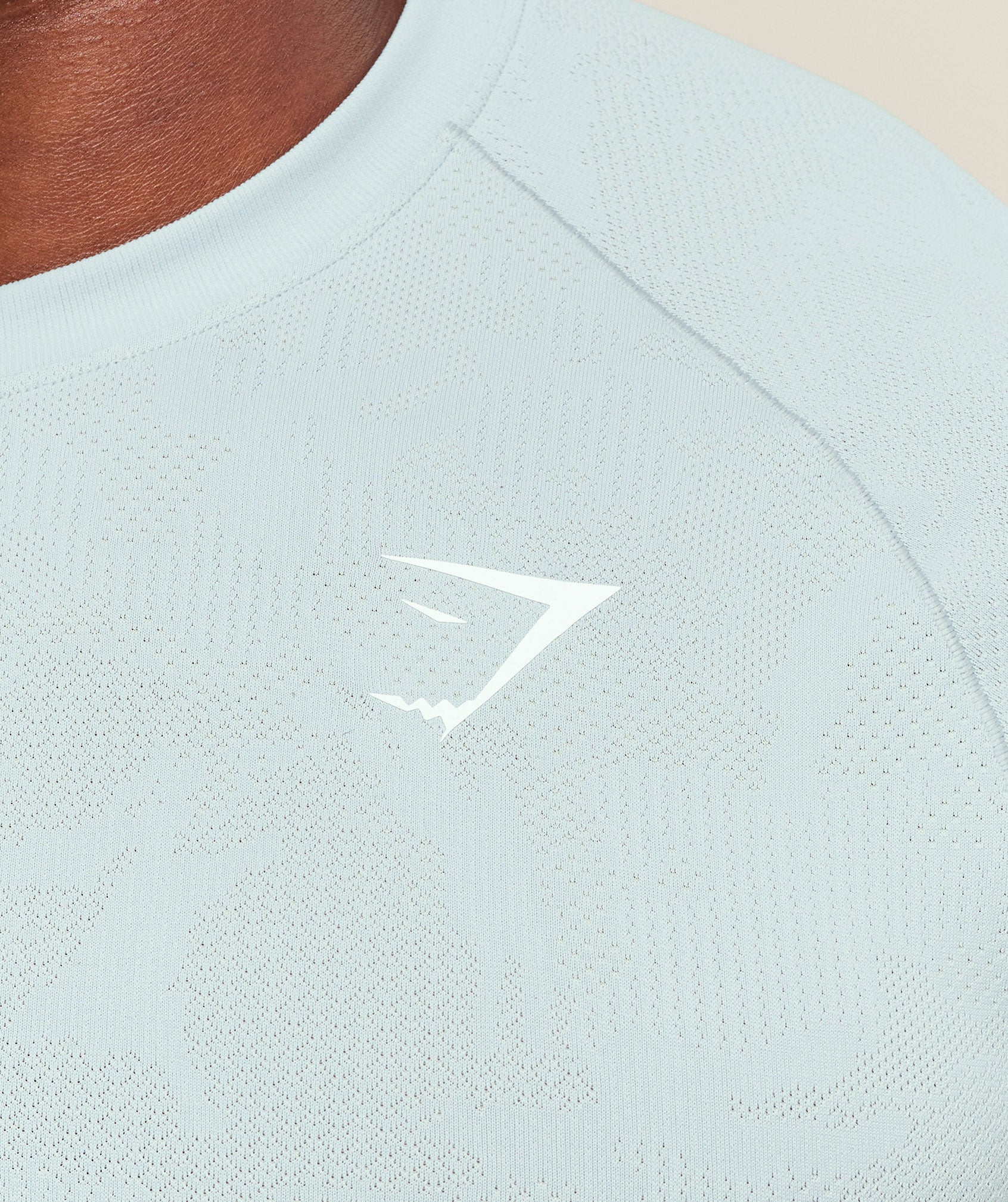 Geo Seamless T-Shirt - Smoke Blue/Soft White