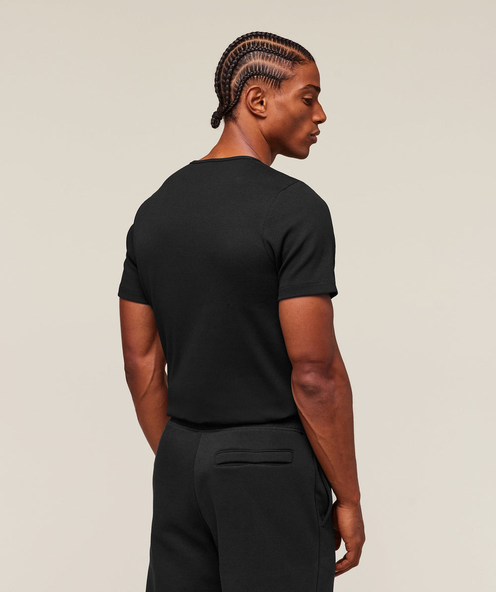 Premium Ribbed T-Shirt - Black