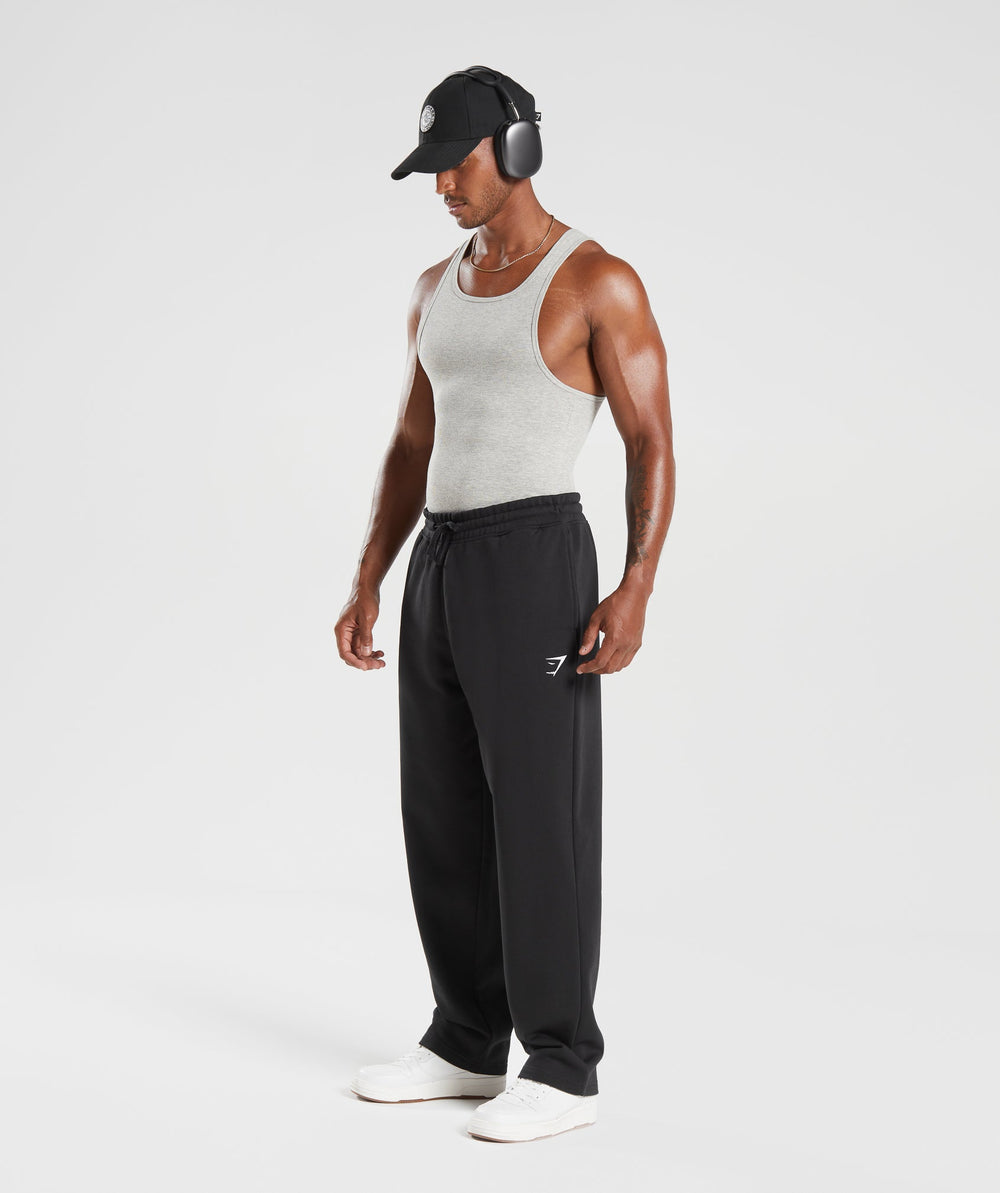 Crest Straight Leg Joggers - Black