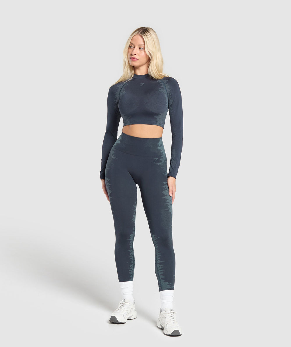 Caged Seamless Leggings - Heavy Blue/Iron Blue