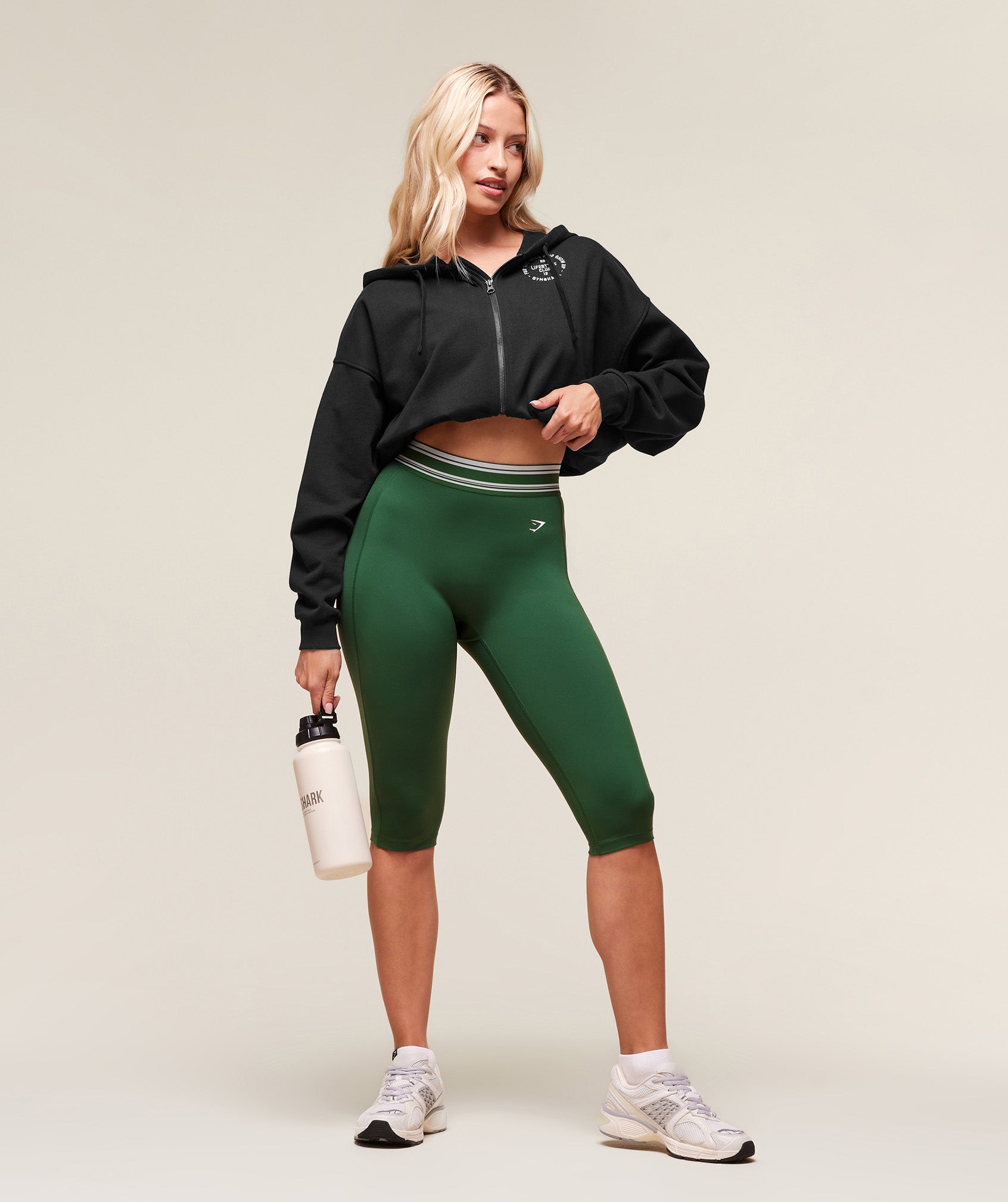 Retro Capri Leggings - Classic Green
