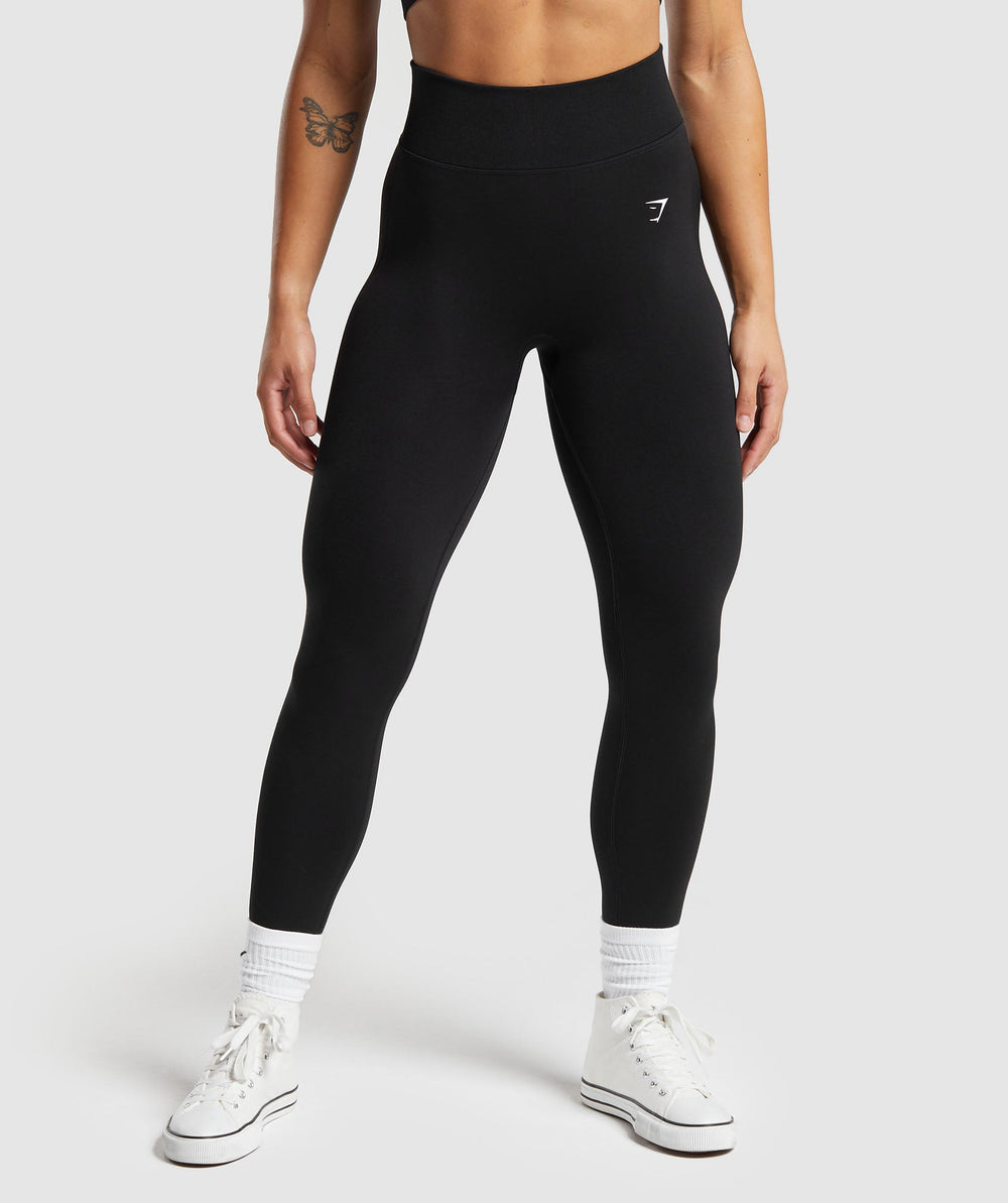 Lift Seamless Leggings - Black/Black Marl