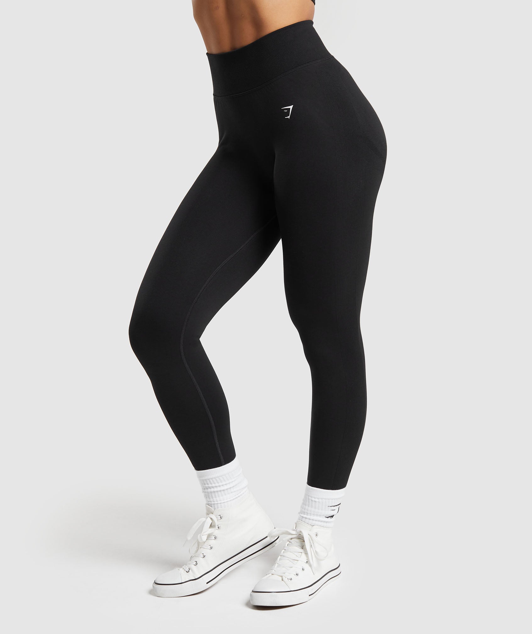 Lift Seamless Leggings - Black/Black Marl