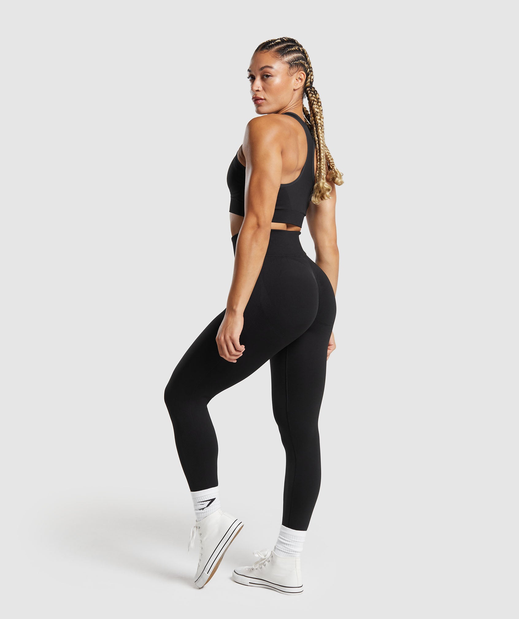 Lift Seamless Leggings - Black/Black Marl