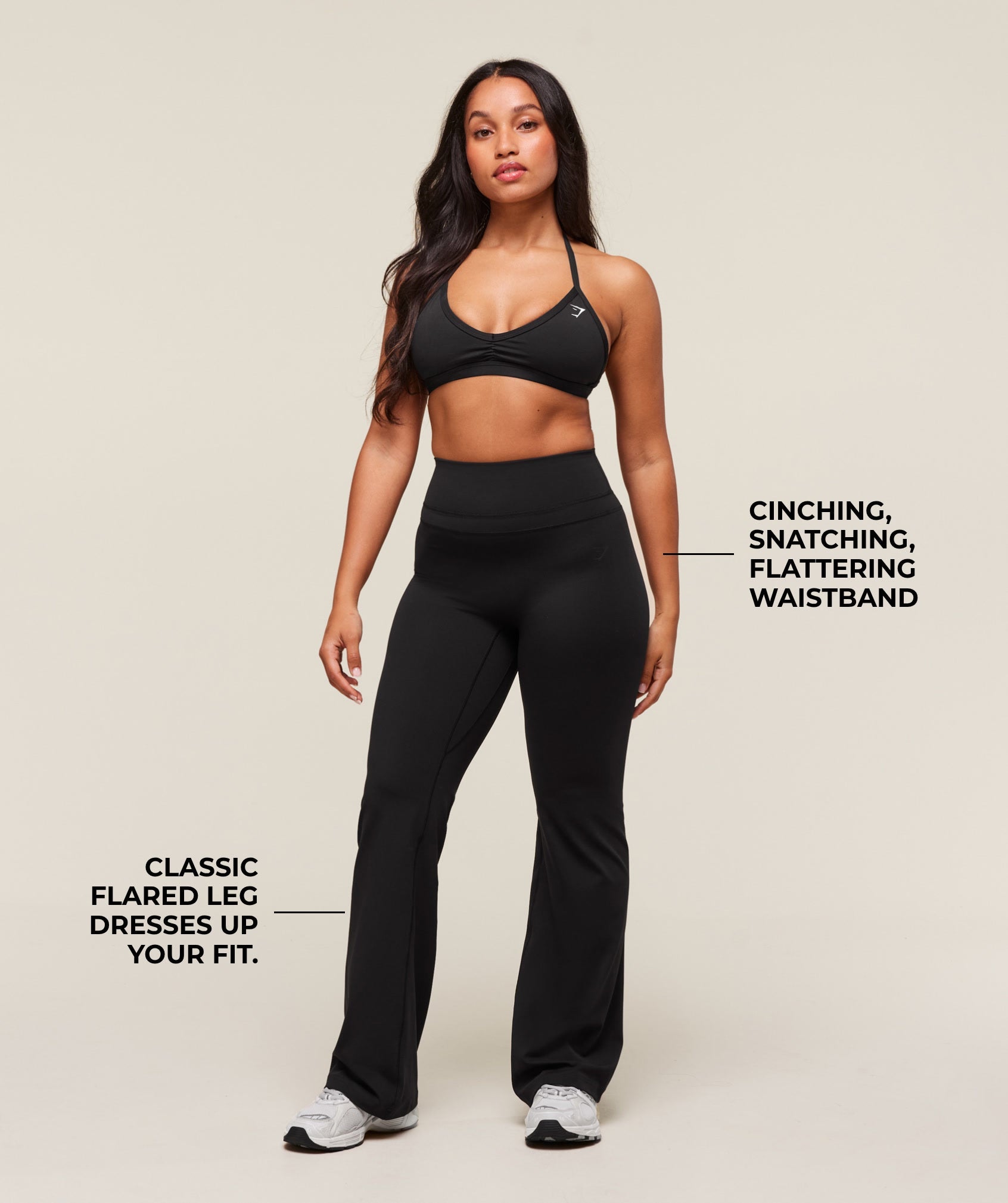 Whitney Flared Leggings - Black