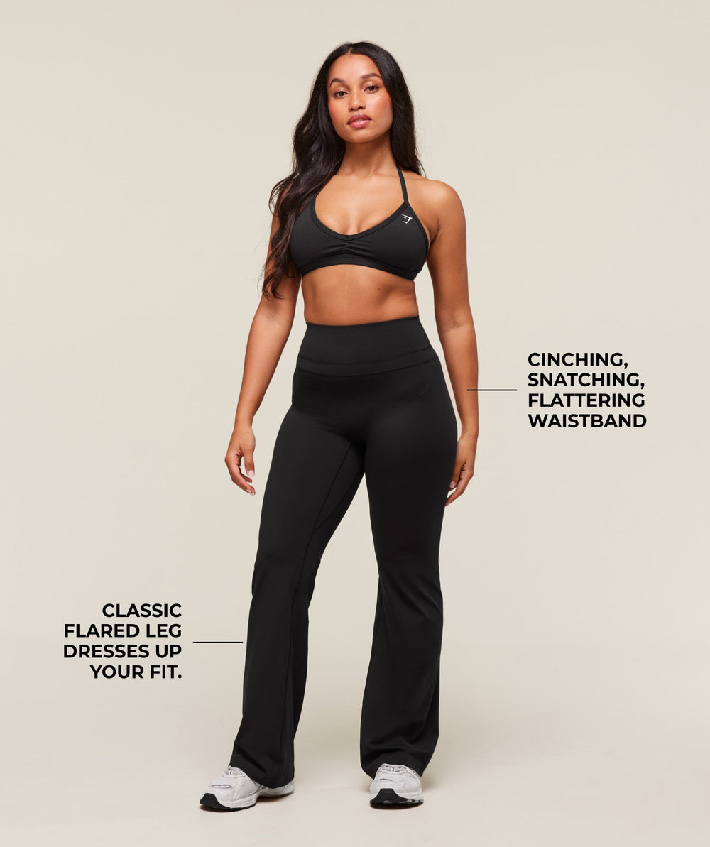 Whitney Flared Leggings - Black