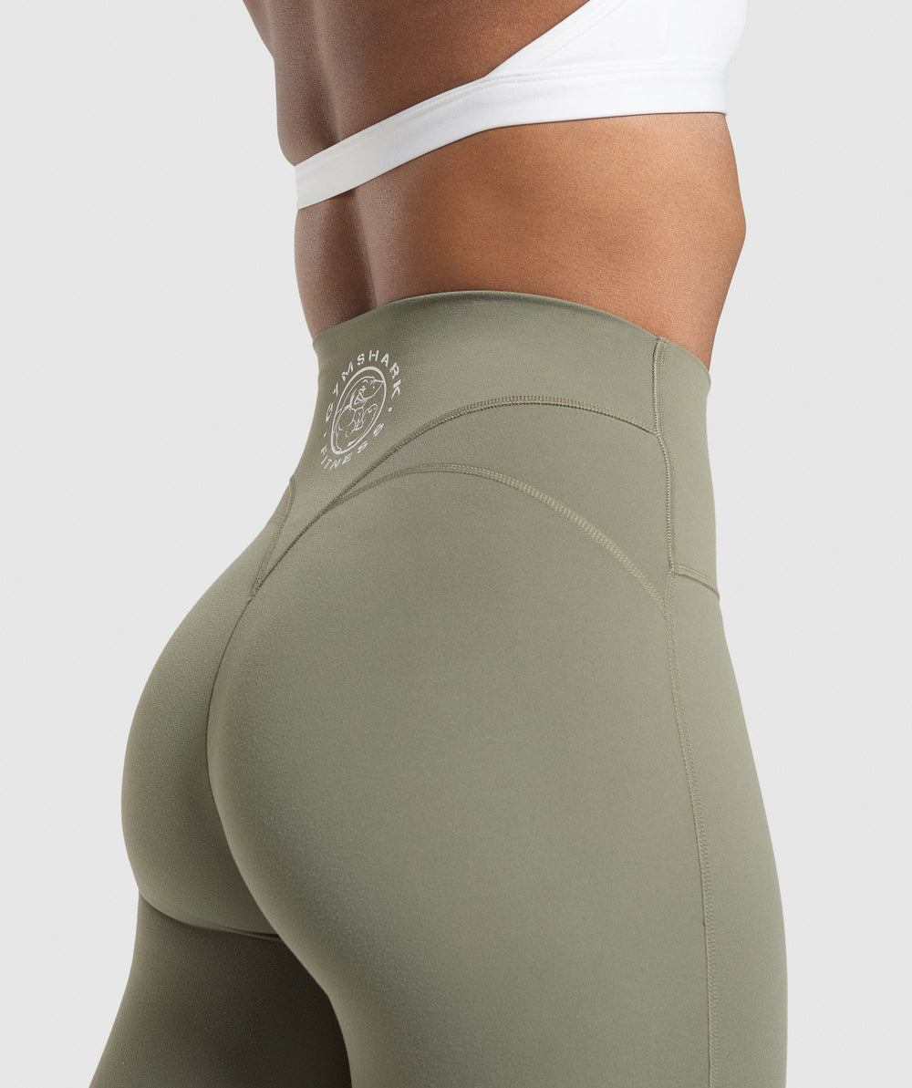 Legacy Logo Leggings - Base Green