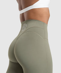 Legacy Logo Leggings - Base Green