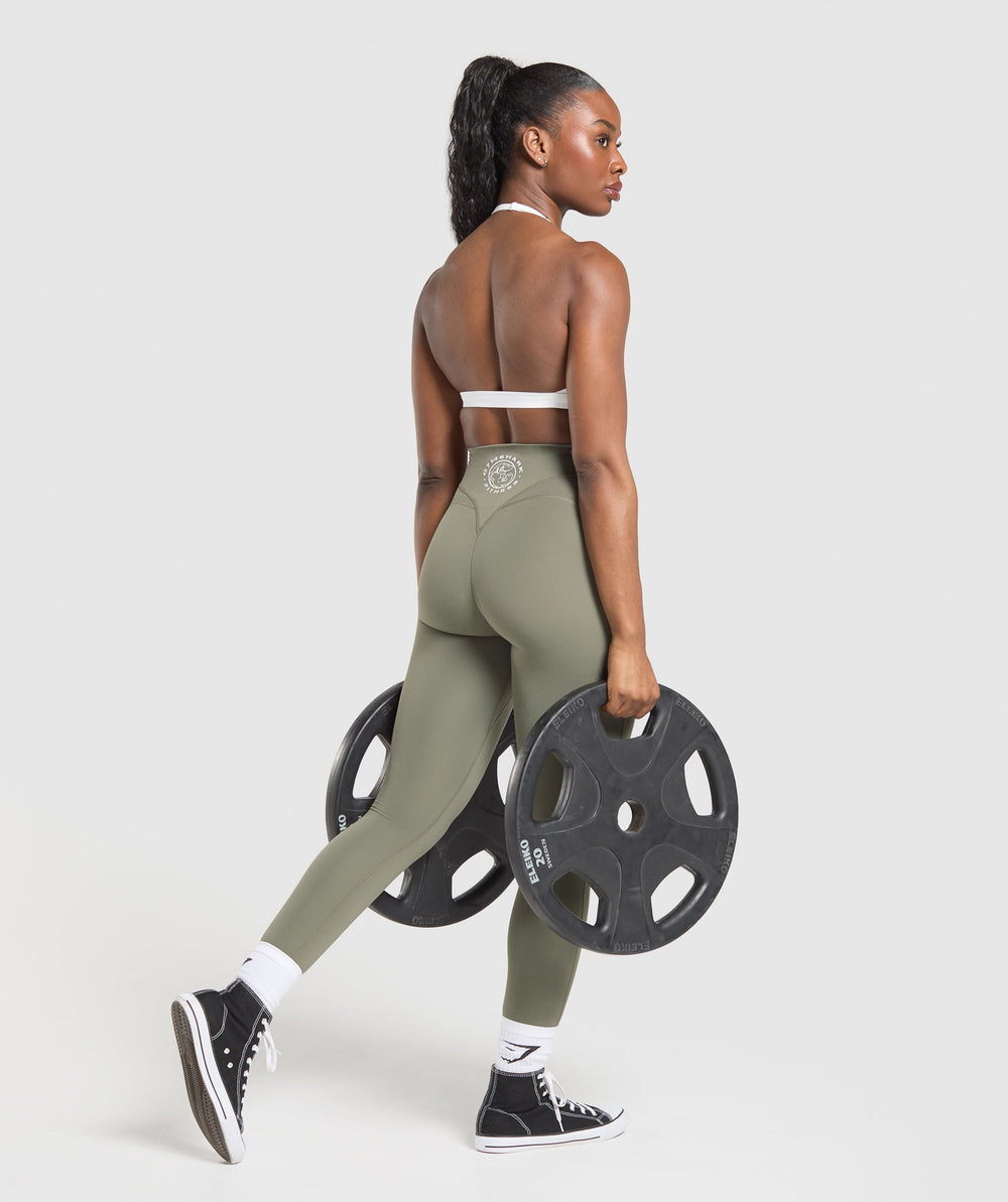 Legacy Logo Leggings - Base Green