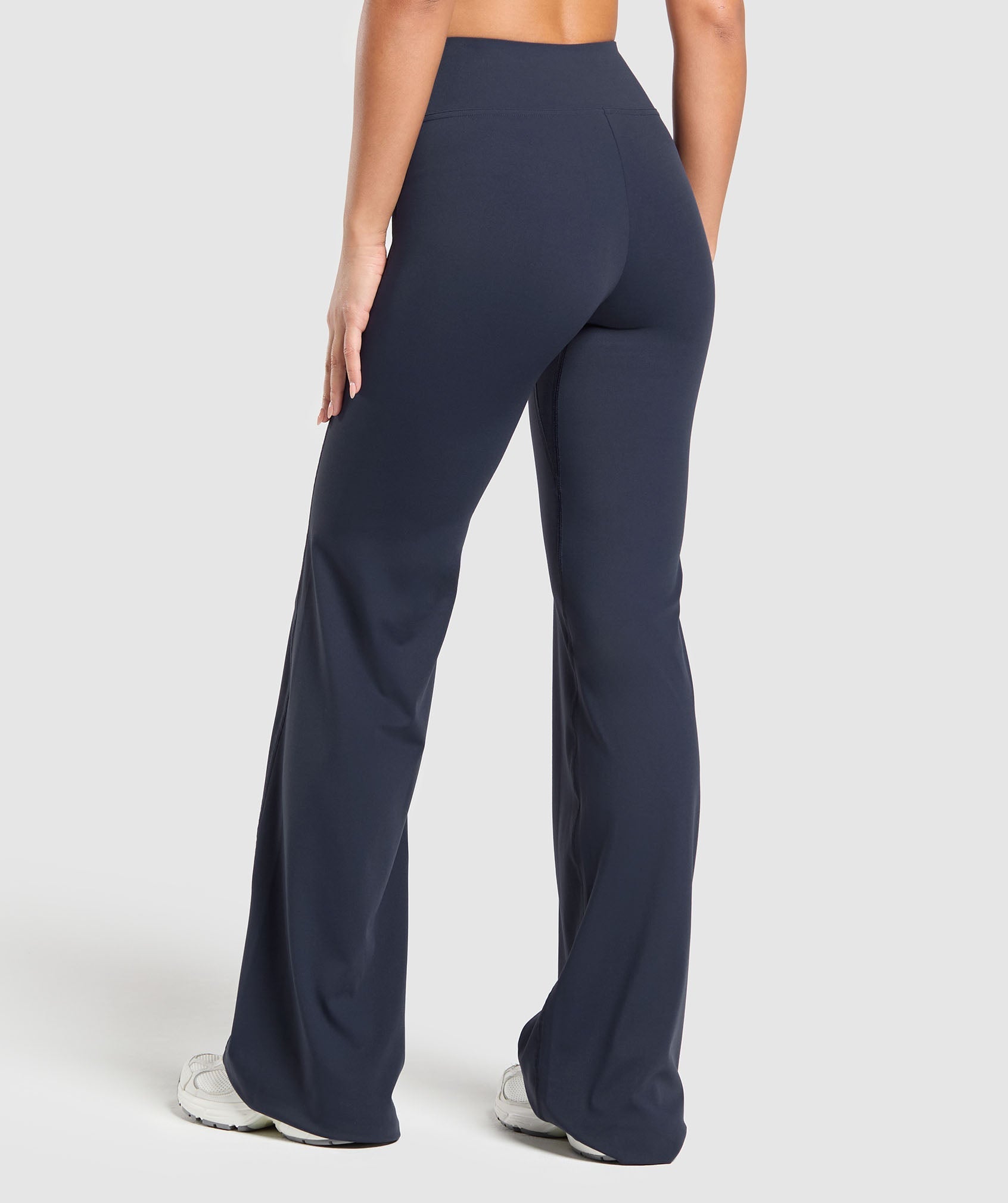 Crossover Flared Leggings - Heavy Blue