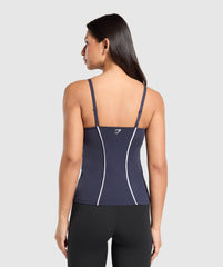 Contour Stitch Tank with Shelf - Heavy Blue