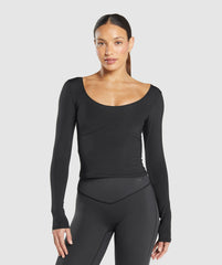 Elevate Long Sleeve Top - Black