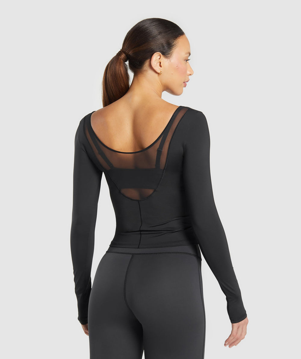 Elevate Long Sleeve Top - Black