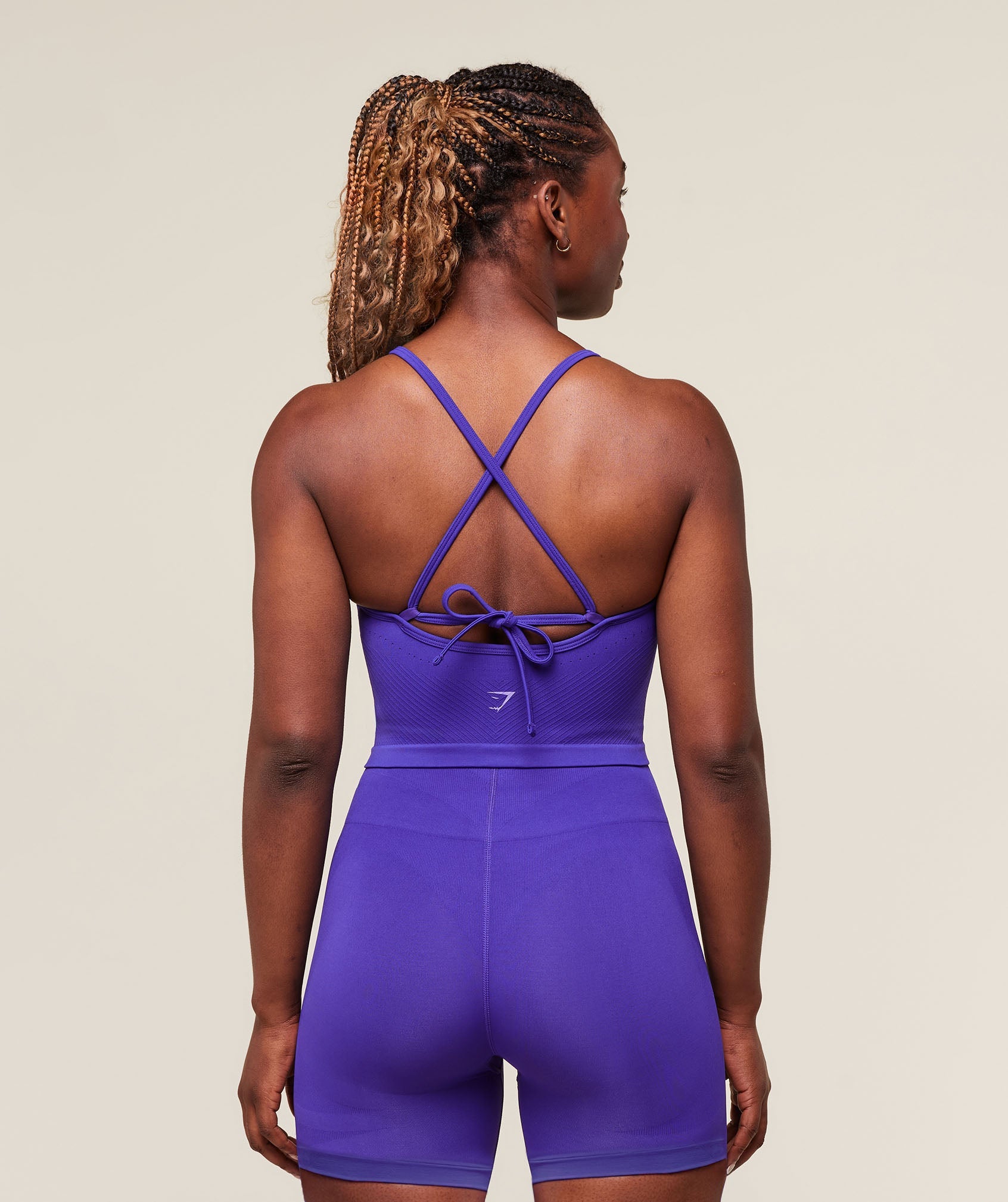 Energised Seamless Crop Top - Cobalt Purple