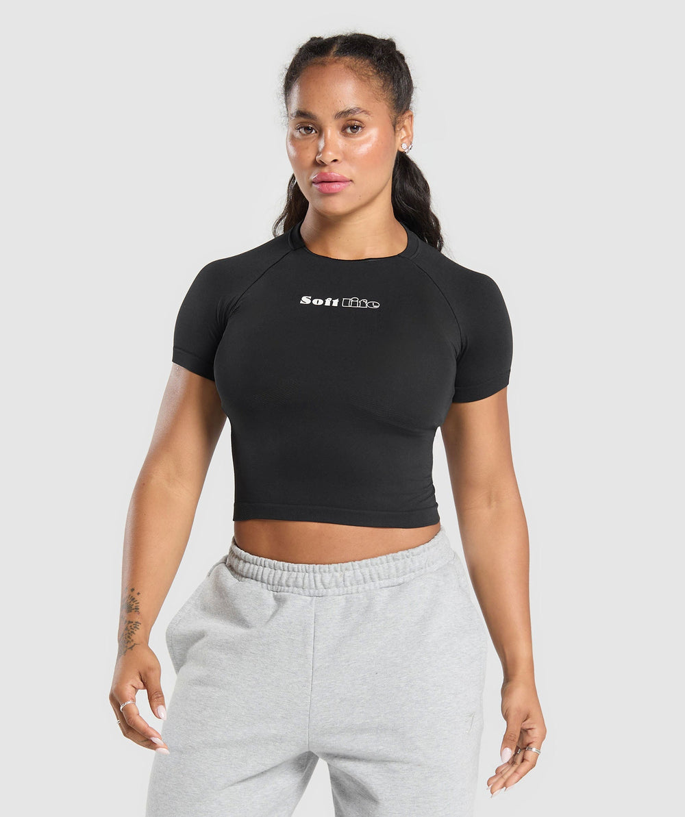 Soft Life Baby Tee - Black