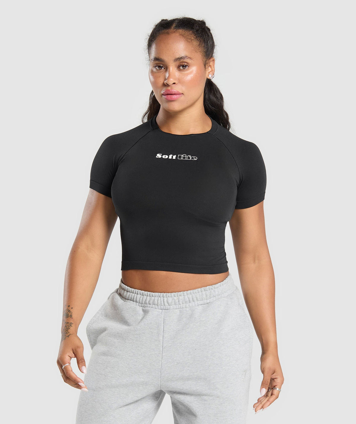 Soft Life Baby Tee - Black