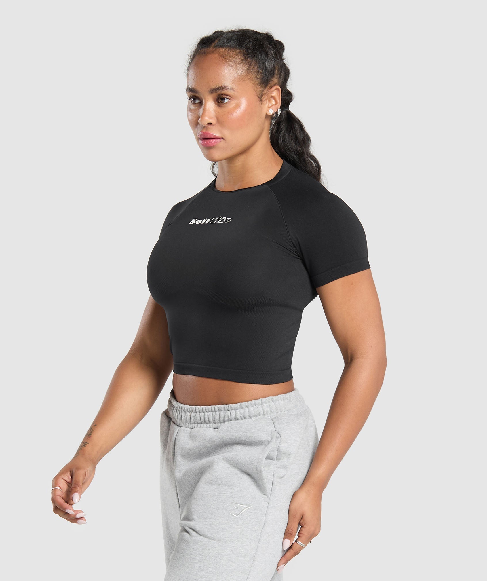 Soft Life Baby Tee - Black