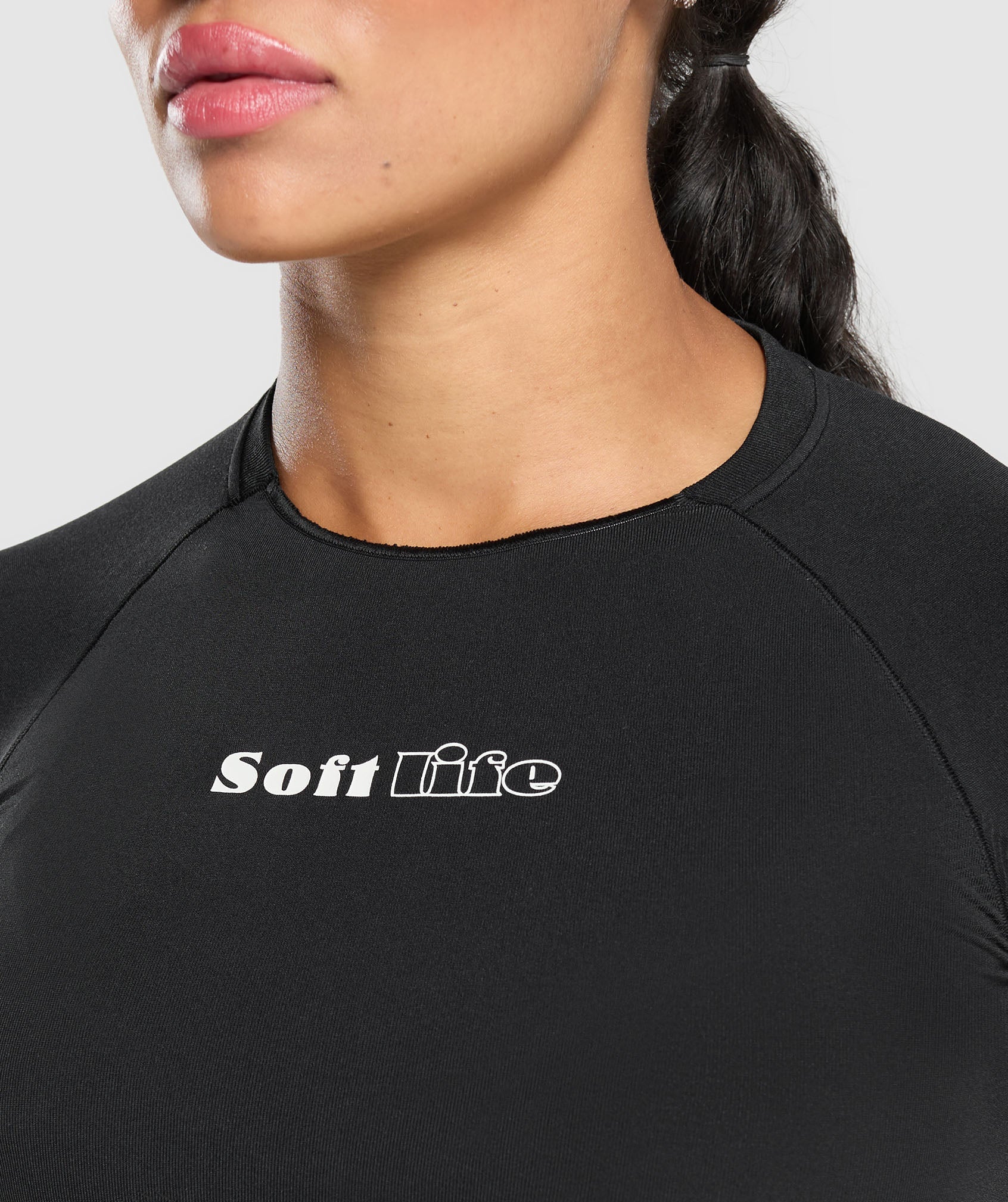 Soft Life Baby Tee - Black