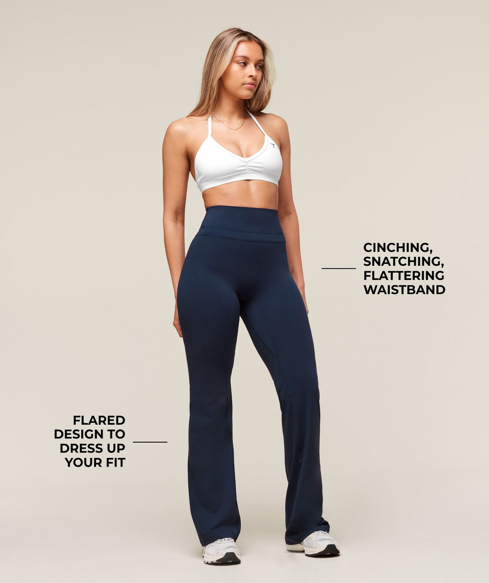 Whitney Flared Leggings - Navy