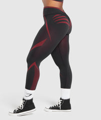 Apex Lift Seamless Leggings - Black/Carmine Red