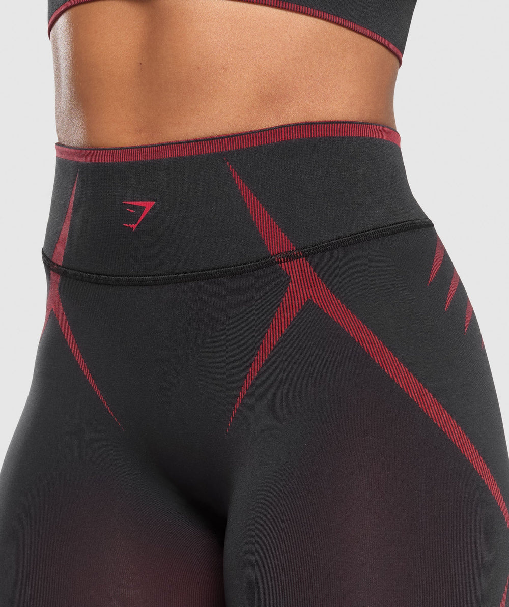 Apex Lift Seamless Leggings - Black/Carmine Red