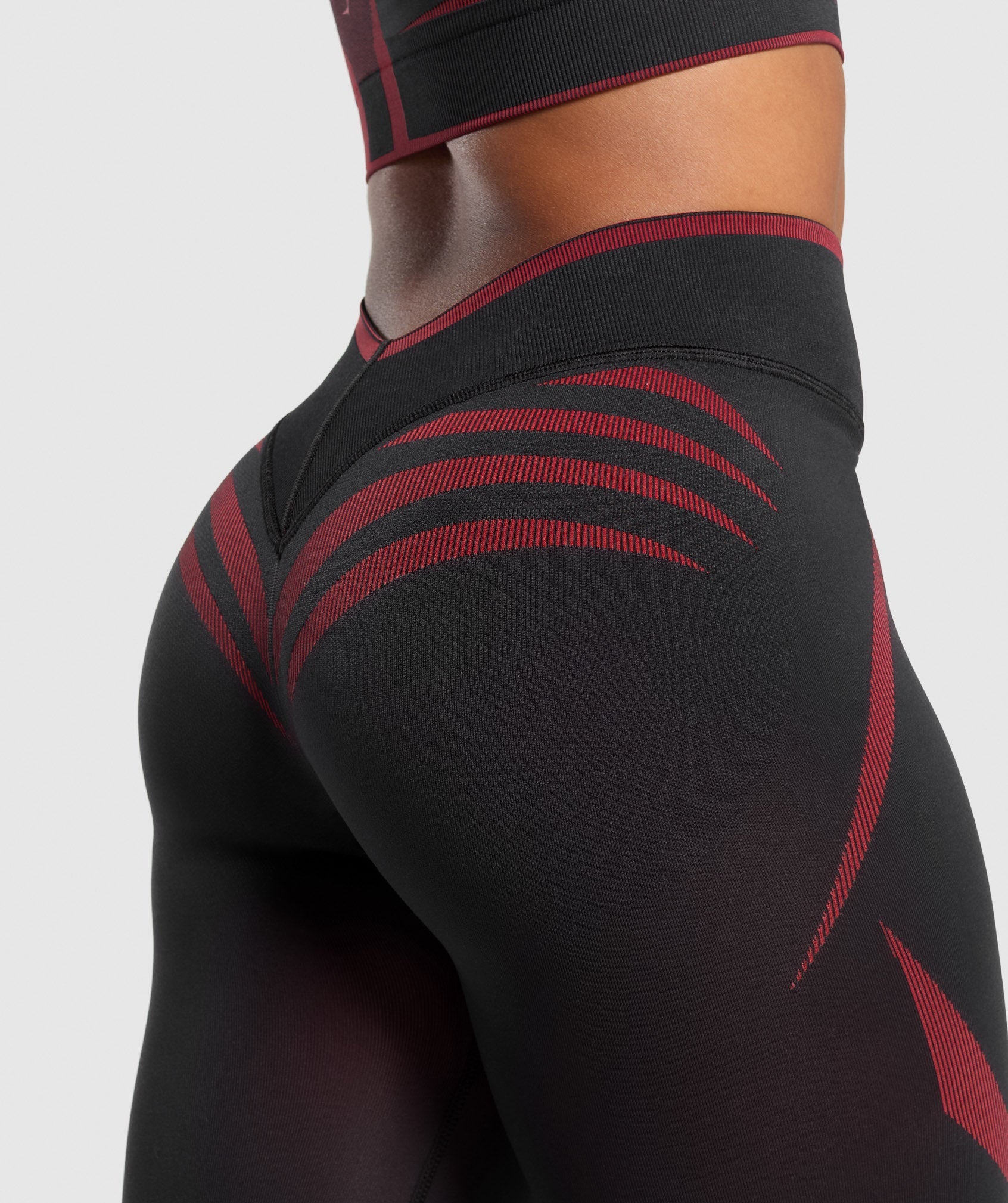 Apex Lift Seamless Leggings - Black/Carmine Red